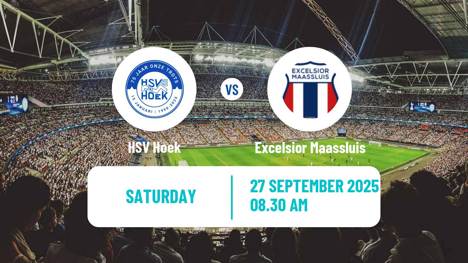 Football Dutch Tweede Divisie HSV Hoek - Excelsior Maassluis