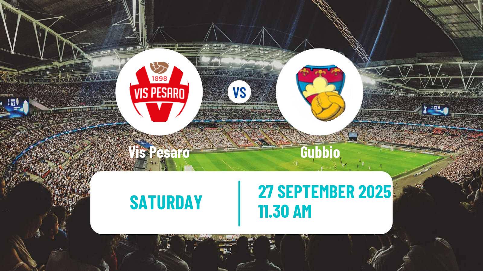 Football Italian Serie C Group B Vis Pesaro - Gubbio