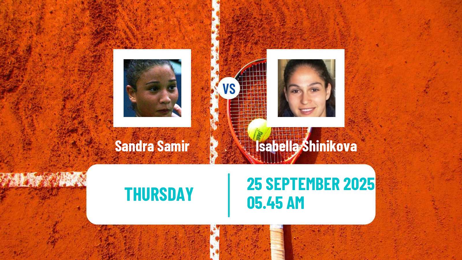 Tennis ITF W35 Monastir 5 Women Sandra Samir - Isabella Shinikova
