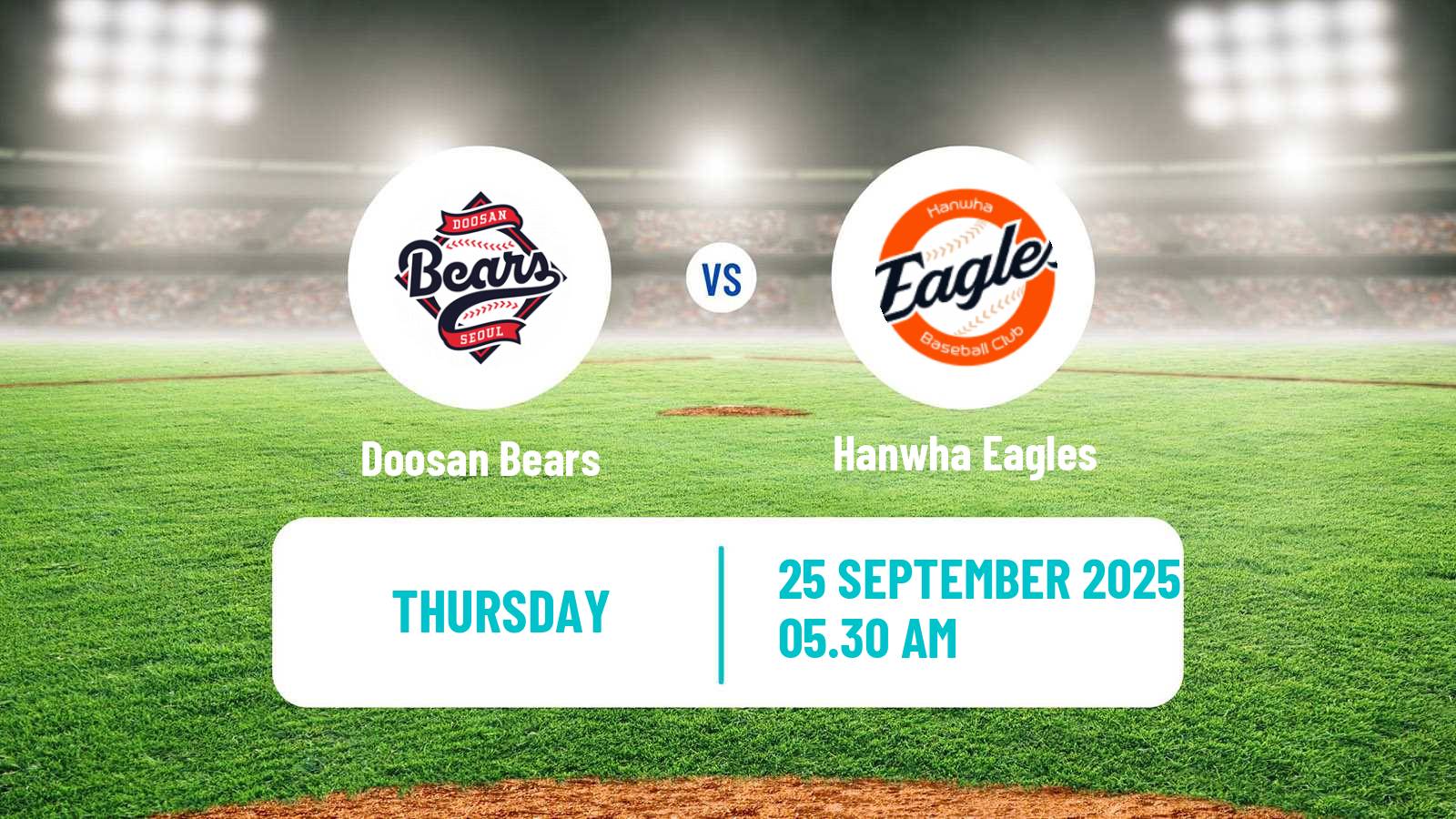 Baseball KBO Doosan Bears - Hanwha Eagles