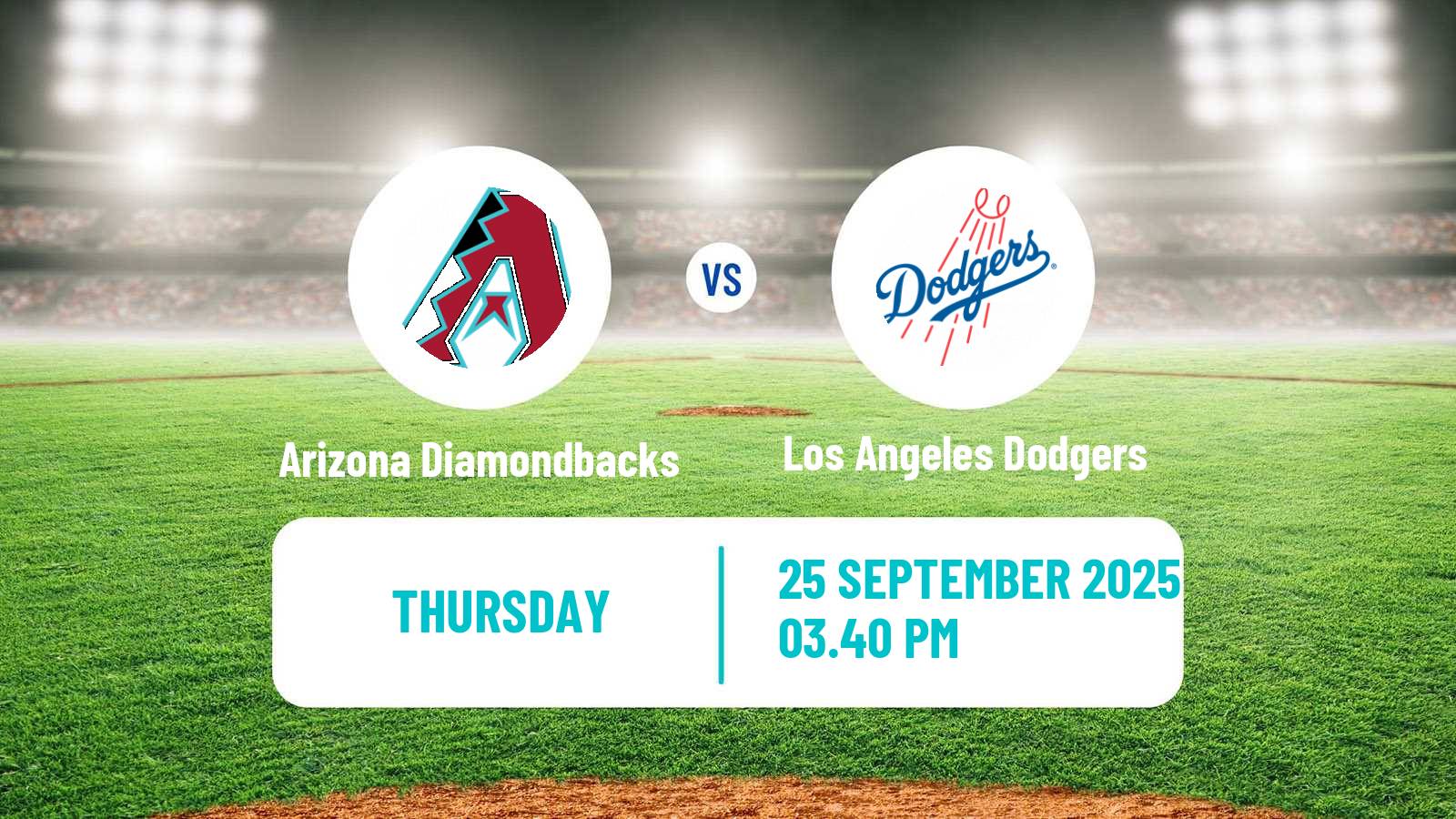 Baseball MLB Arizona Diamondbacks - Los Angeles Dodgers