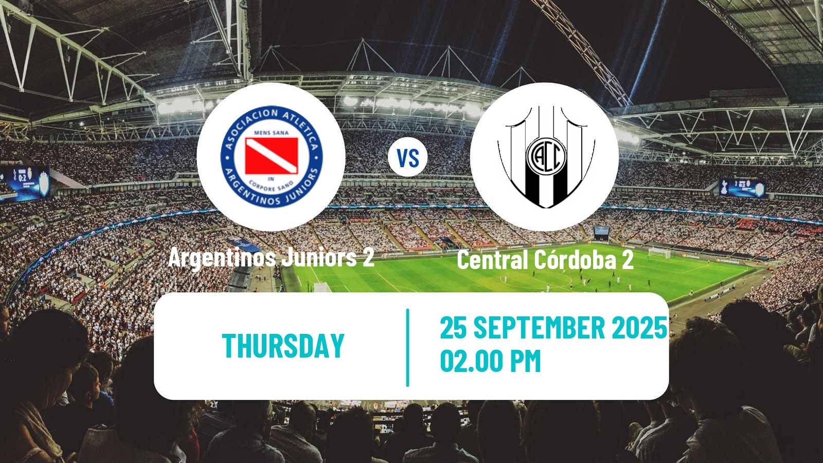 Football Argentinian Reserve League Argentinos Juniors 2 - Central Córdoba 2