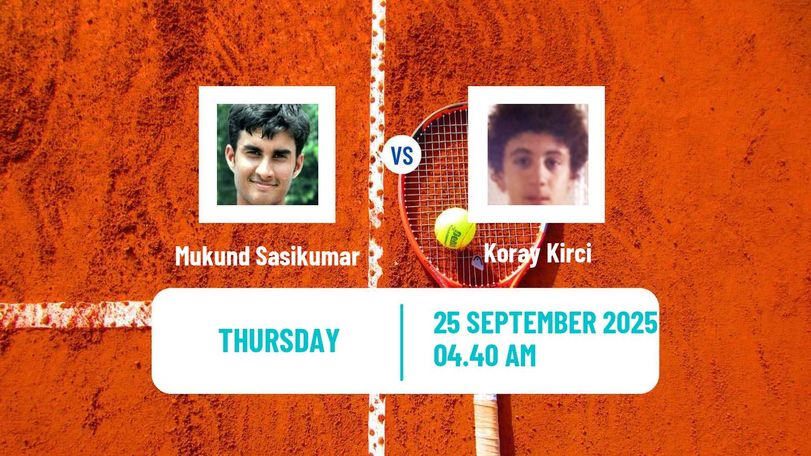 Tennis ITF M25 Sharm Elsheikh 3 Men Mukund Sasikumar - Koray Kirci
