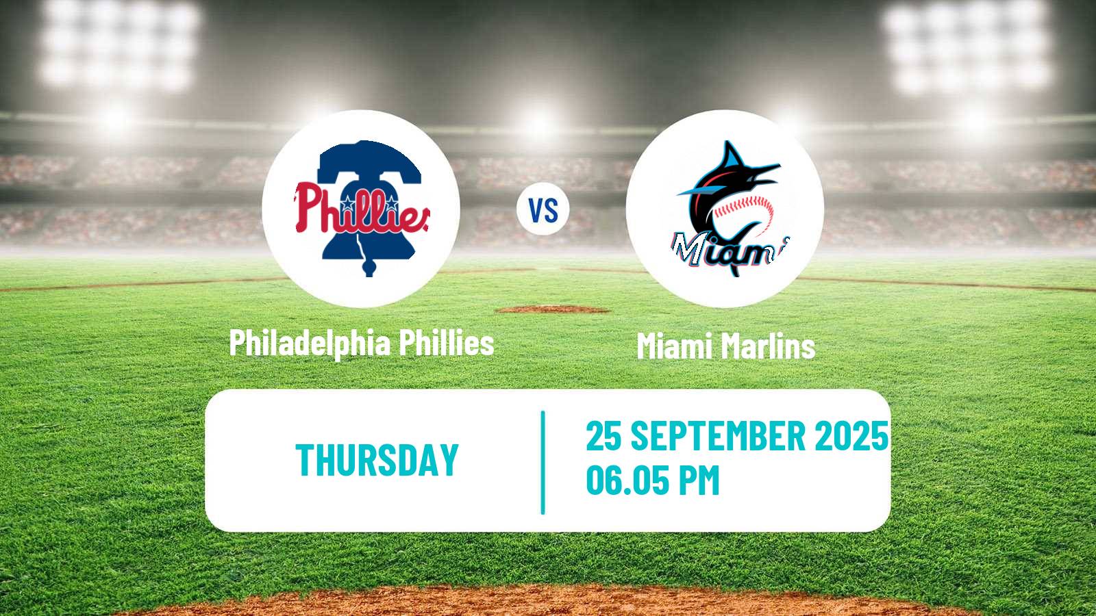 Baseball MLB Philadelphia Phillies - Miami Marlins