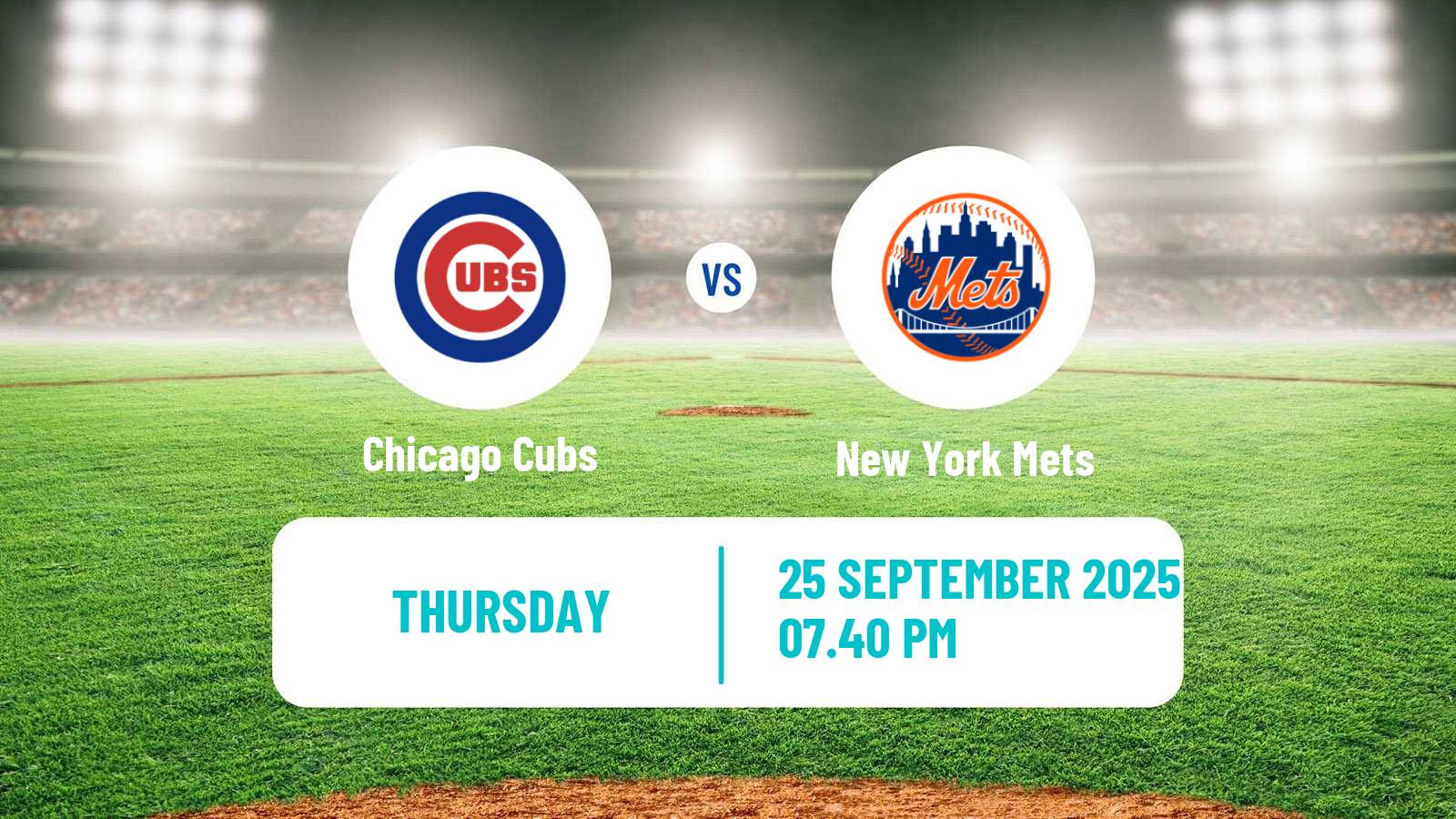 Baseball MLB Chicago Cubs - New York Mets
