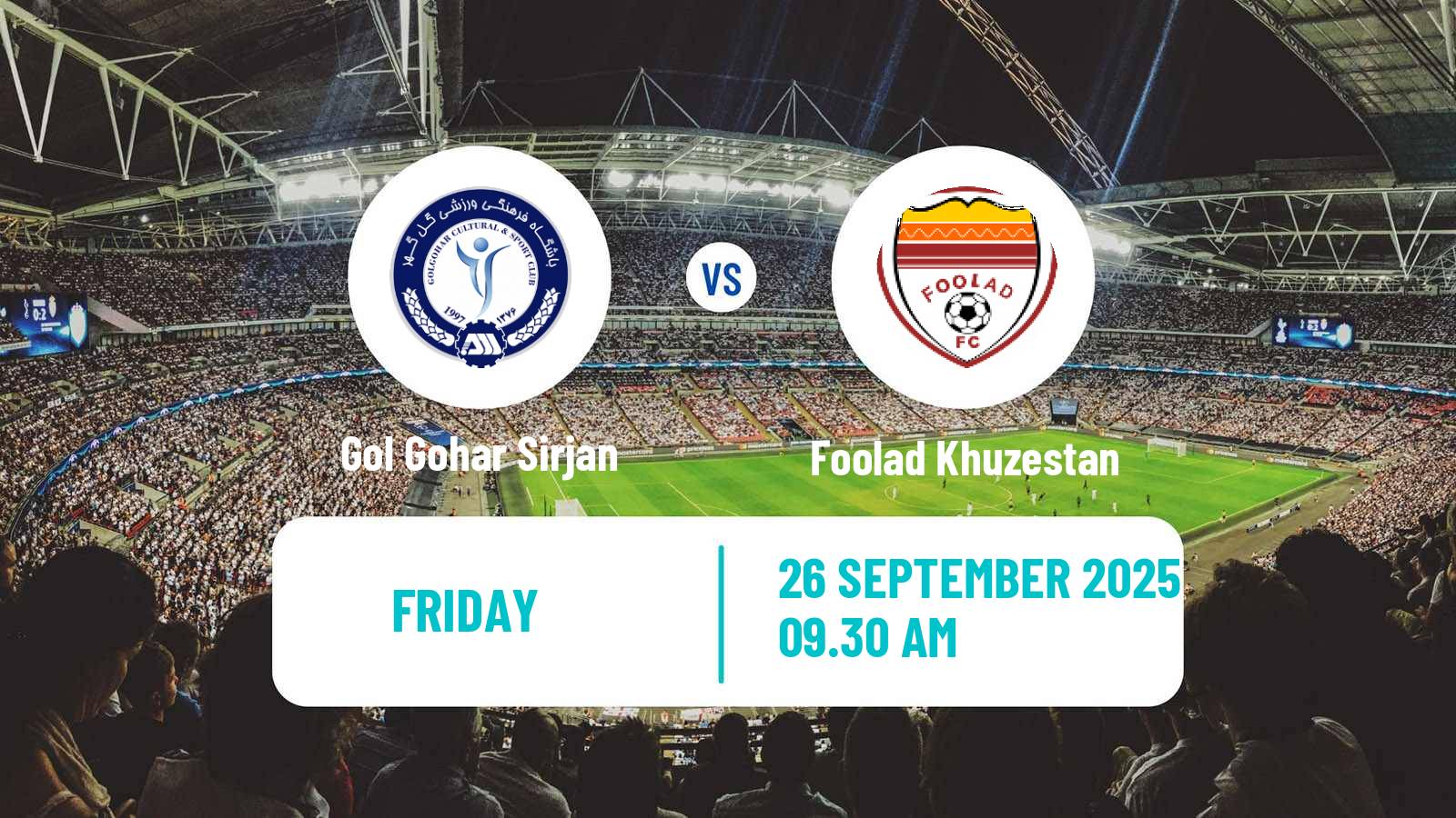 Football Iran Pro League Gol Gohar Sirjan - Foolad Khuzestan