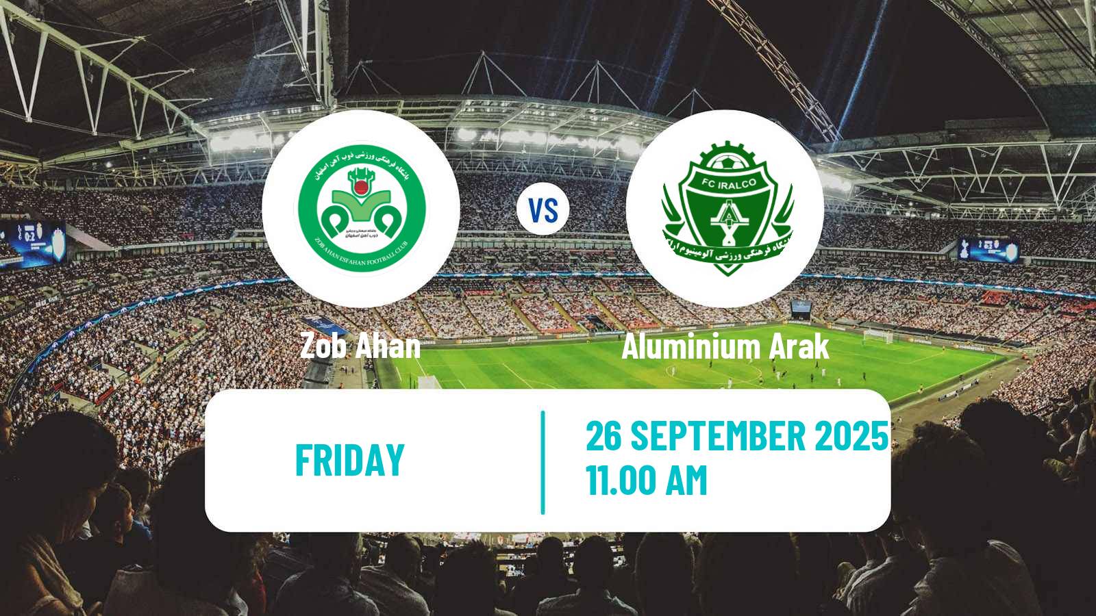 Football Iran Pro League Zob Ahan - Aluminium Arak