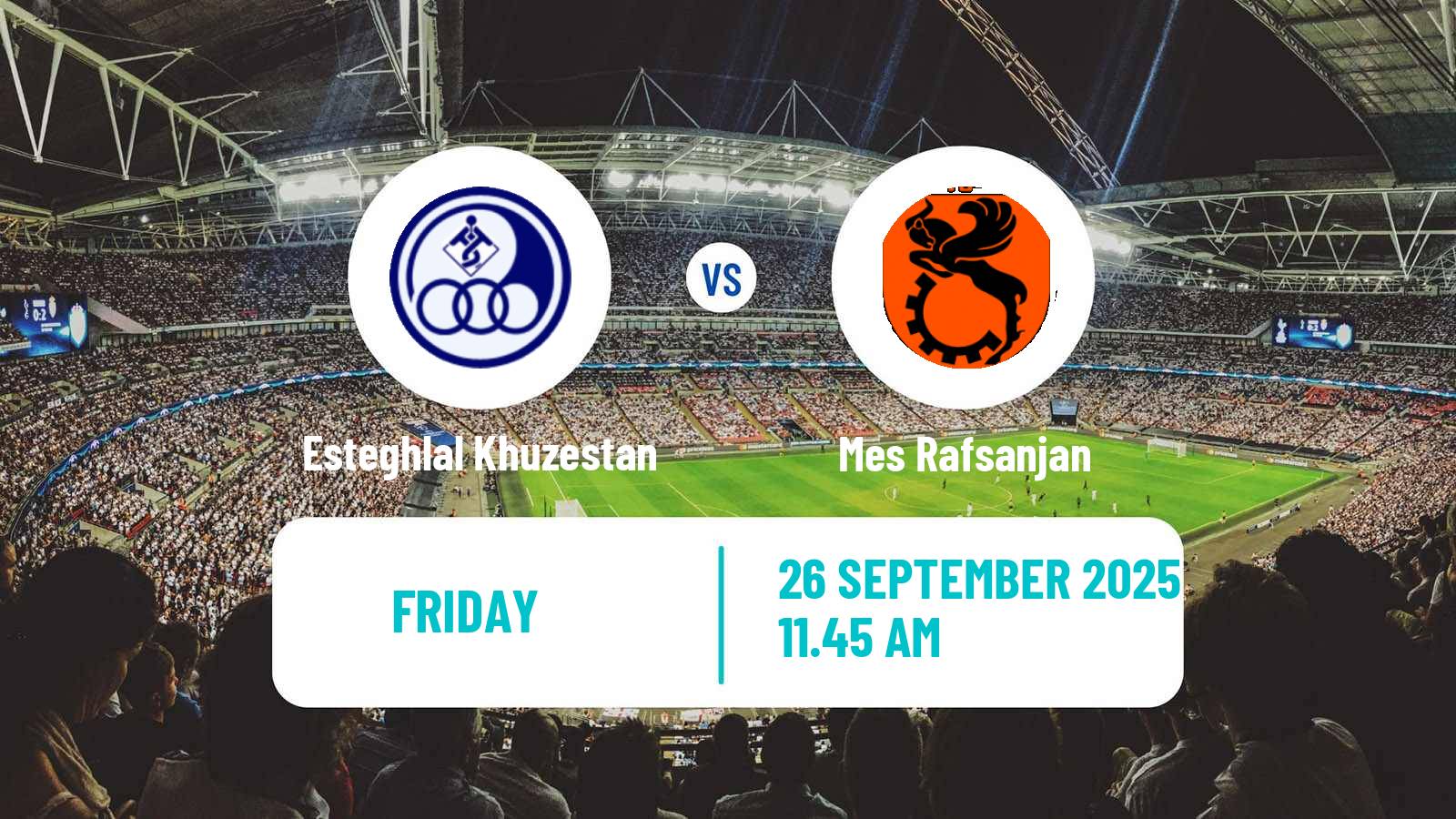 Football Iran Pro League Esteghlal Khuzestan - Mes Rafsanjan