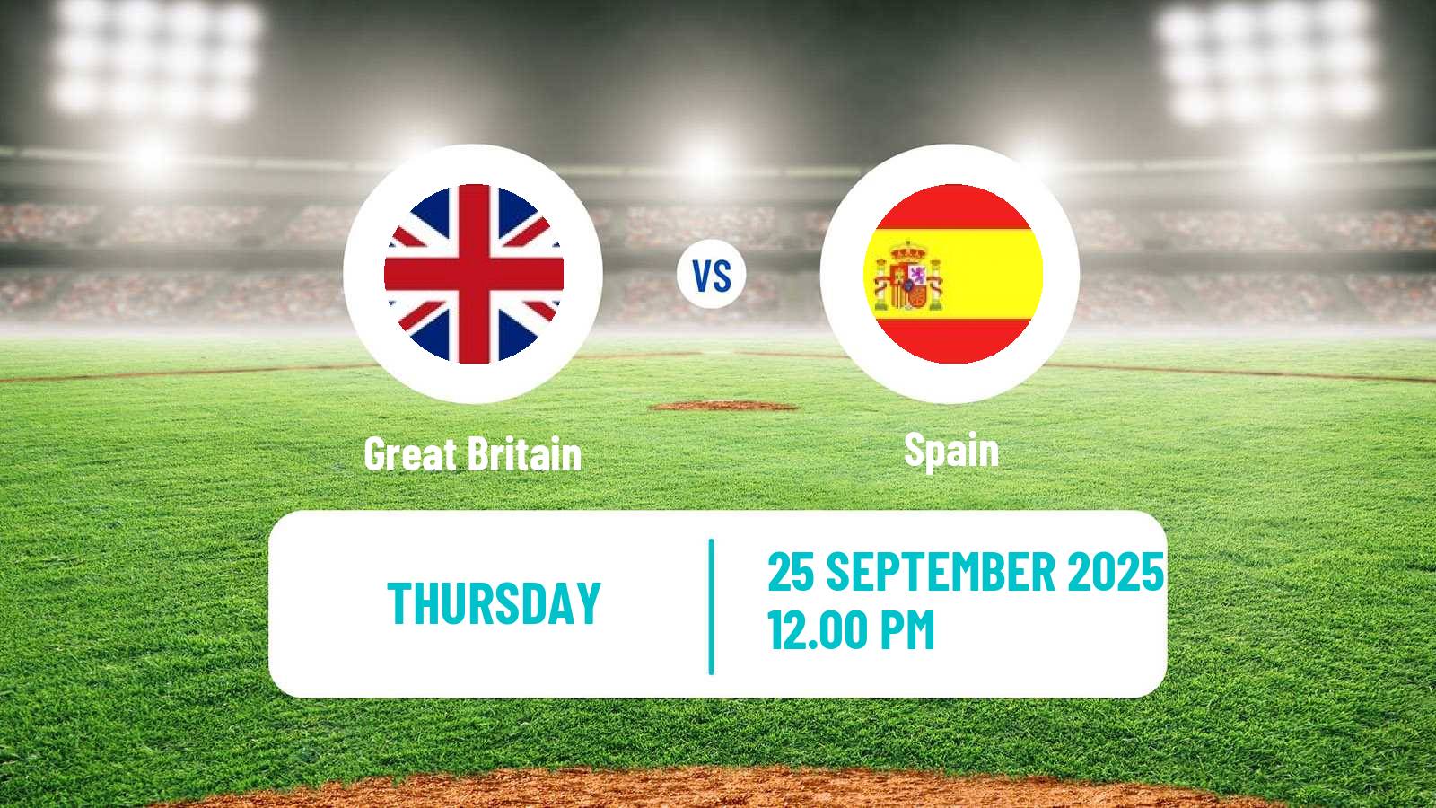 Baseball European Championship Baseball Great Britain - Spain