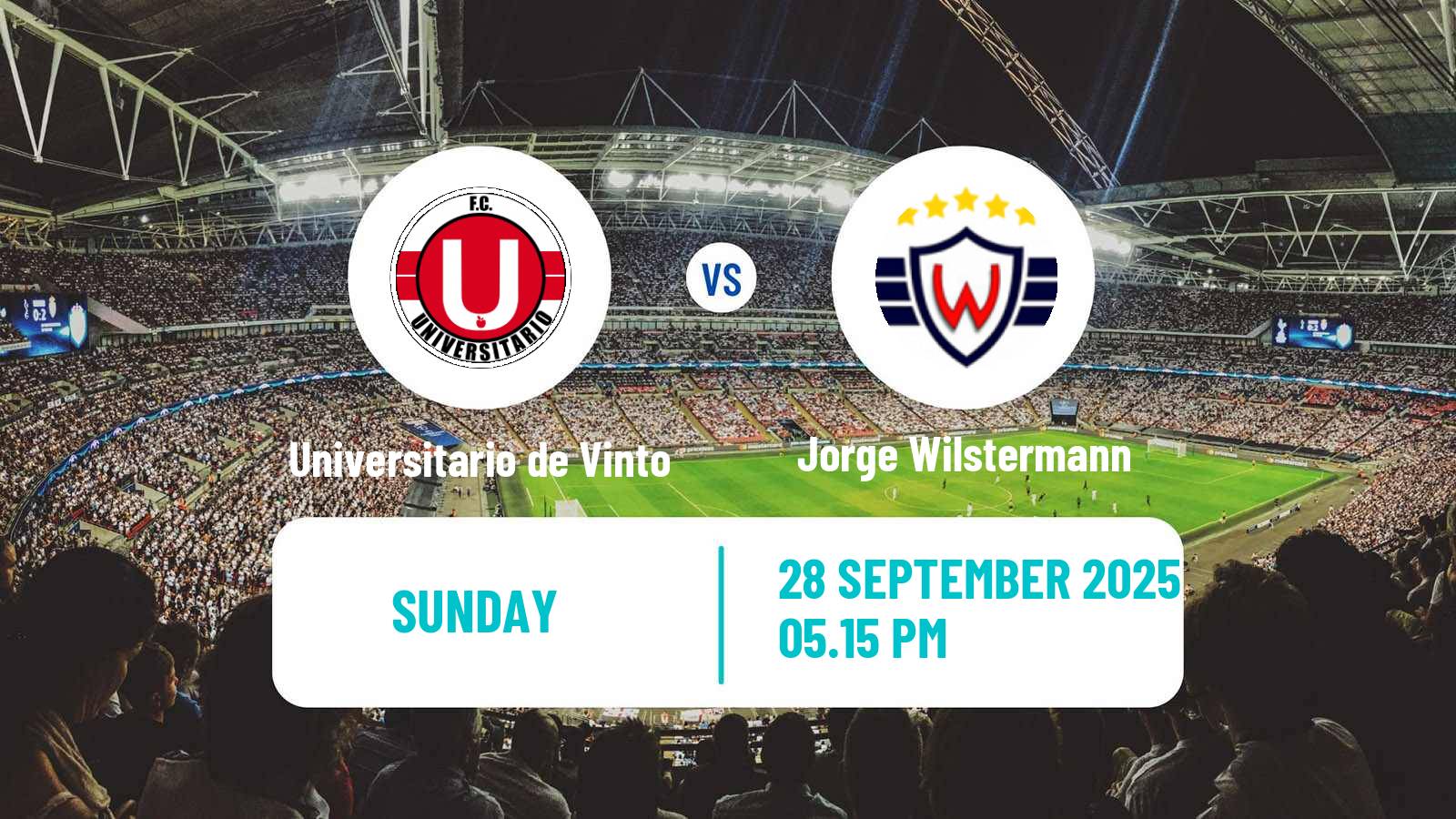 Football Bolivian Division Profesional Universitario de Vinto - Jorge Wilstermann