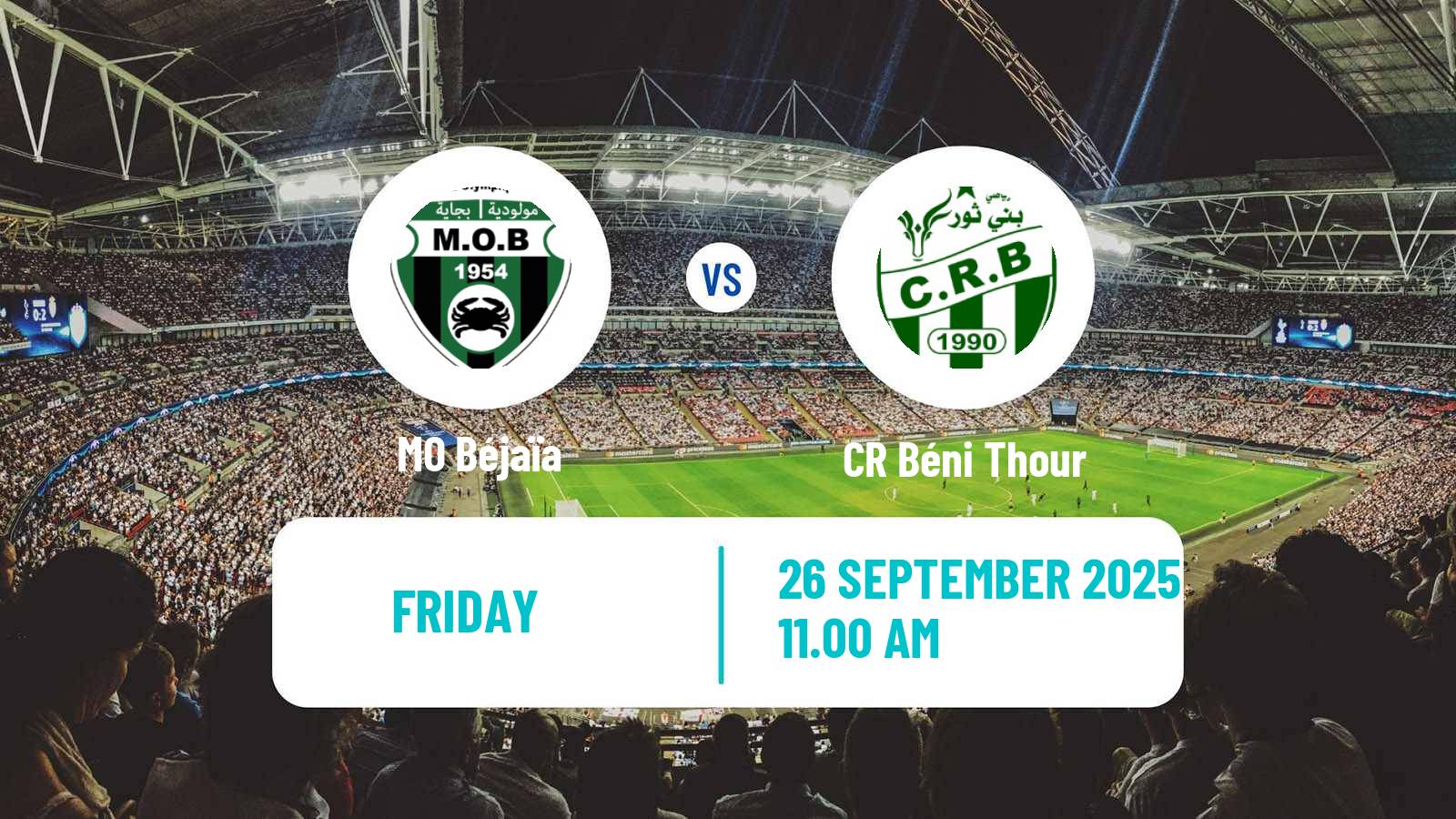 Football Algerian Ligue 2 MO Béjaïa - CR Béni Thour