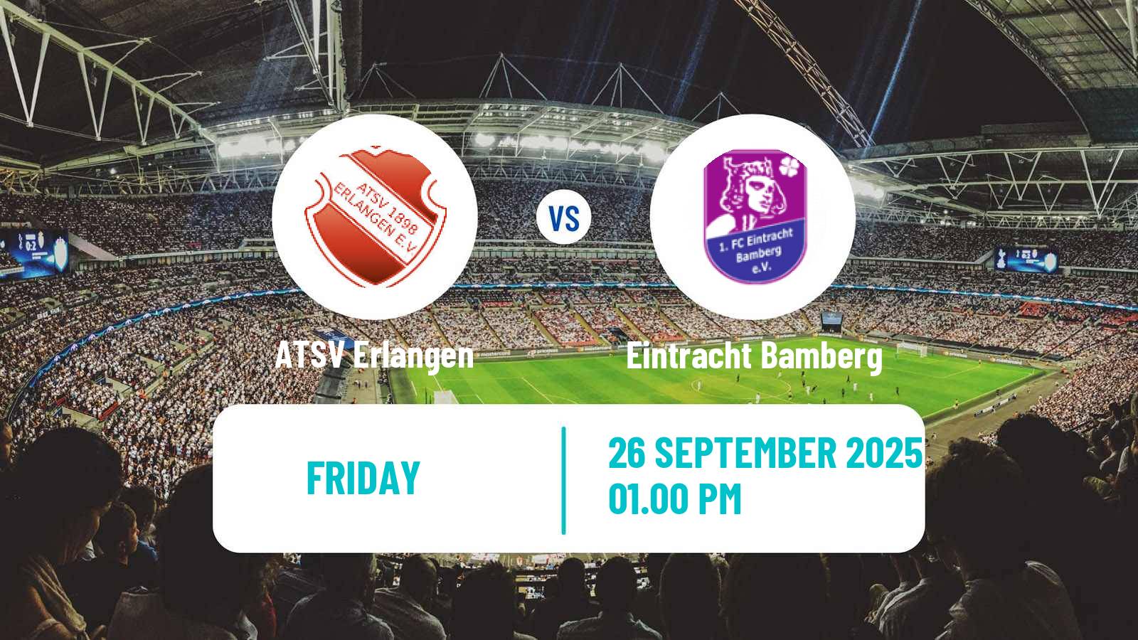 Football German Oberliga Bayern Nord ATSV Erlangen - Eintracht Bamberg