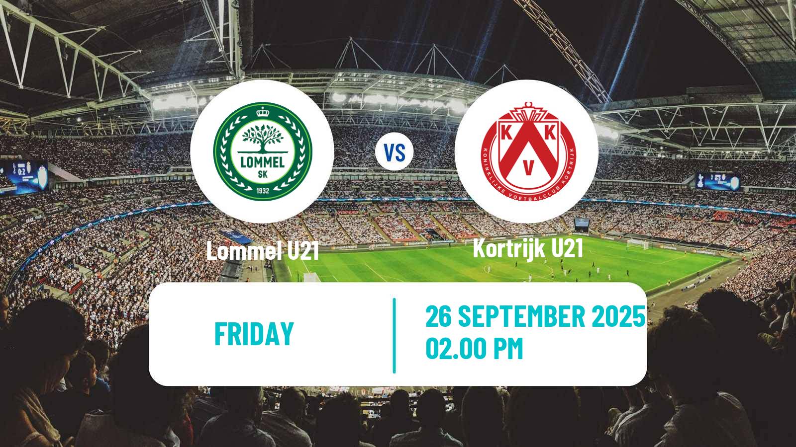 Football Belgian Pro League U21 Lommel U21 - Kortrijk U21