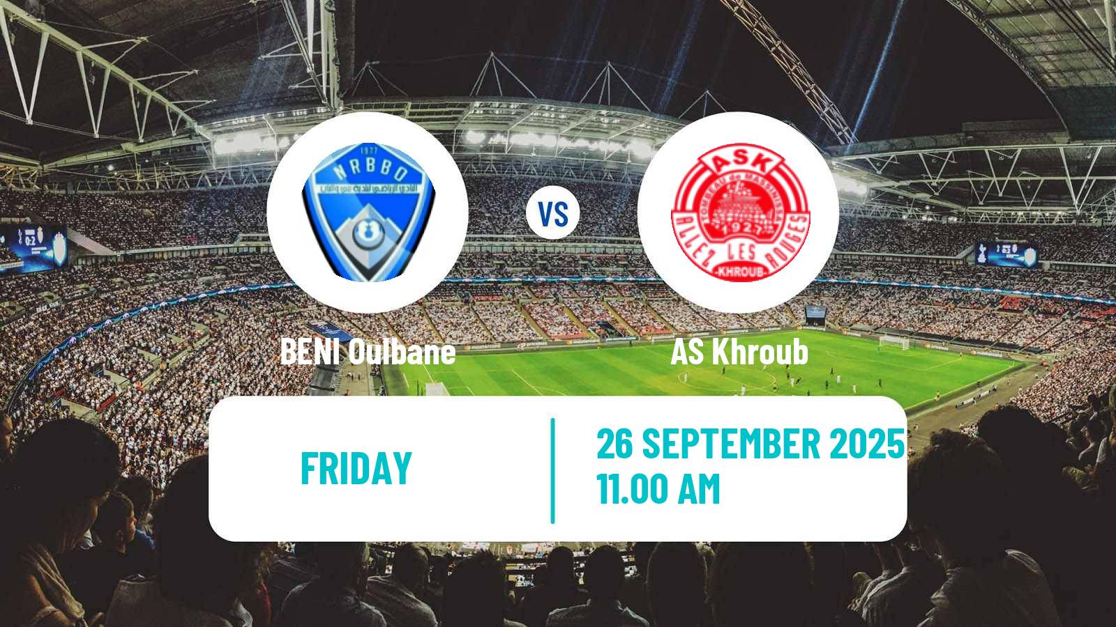 Football Algerian Ligue 2 BENI Oulbane - Khroub