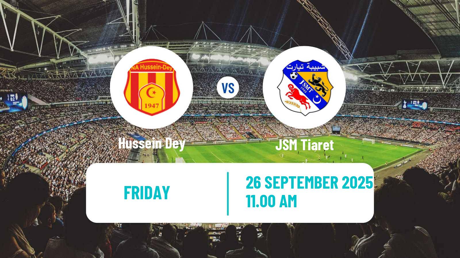 Football Algerian Ligue 2 Hussein Dey - JSM Tiaret