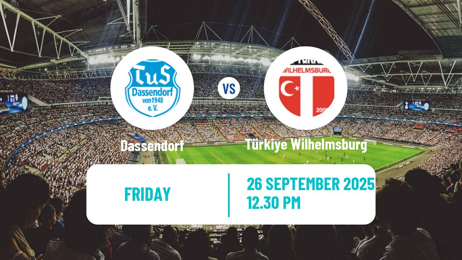 Football German Oberliga Hamburg Dassendorf - Türkiye Wilhelmsburg