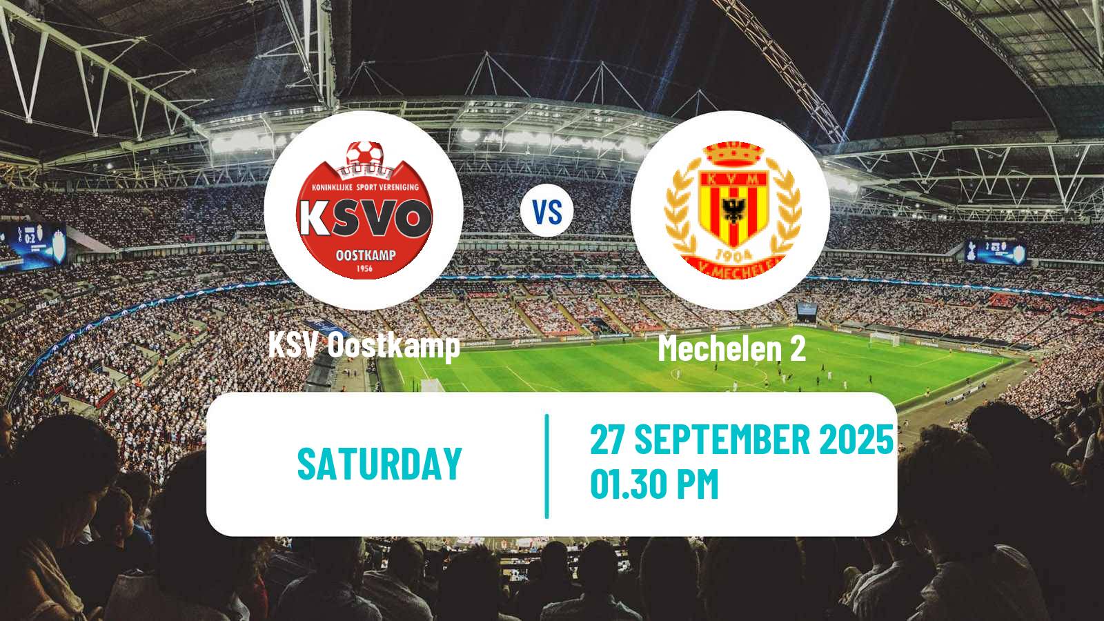 Football Belgian Second Amateur Division Group A Oostkamp - Mechelen 2