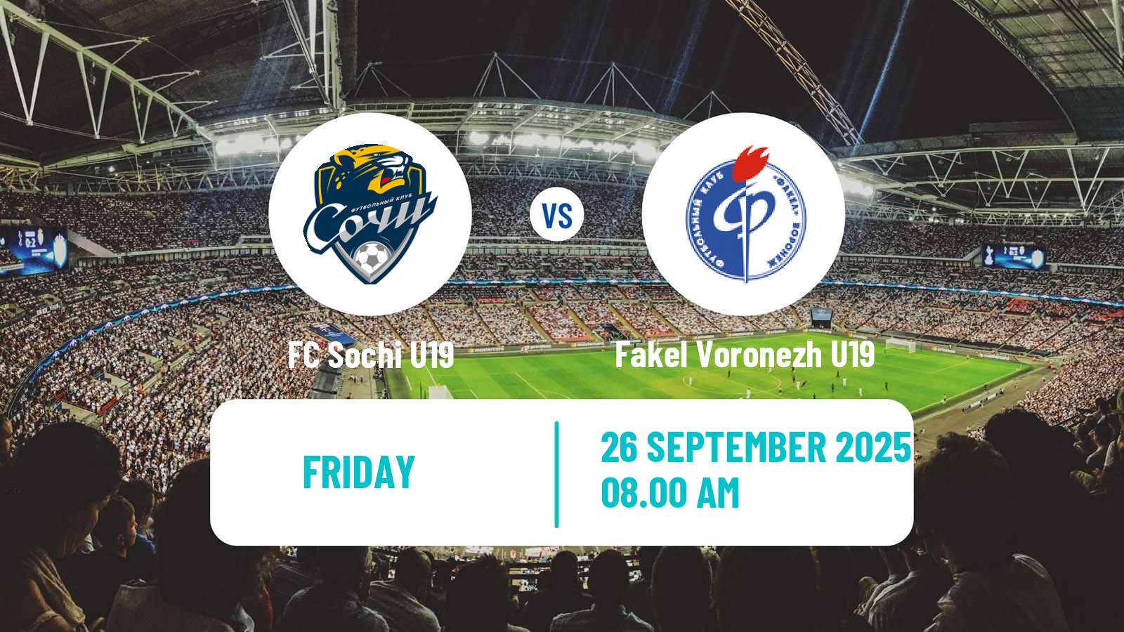 Football Russian Youth League Sochi U19 - Fakel Voronezh U19