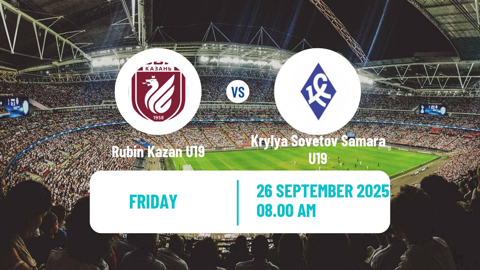 Football Russian Youth League Rubin Kazan U19 - Krylya Sovetov Samara U19