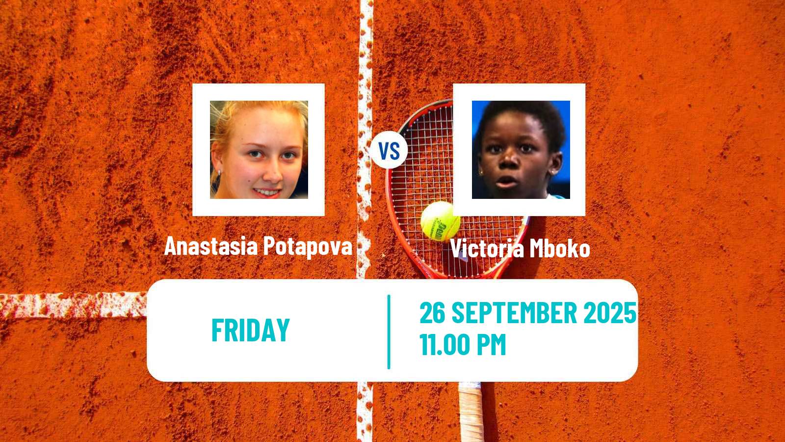 Tennis WTA Beijing Anastasia Potapova - Victoria Mboko