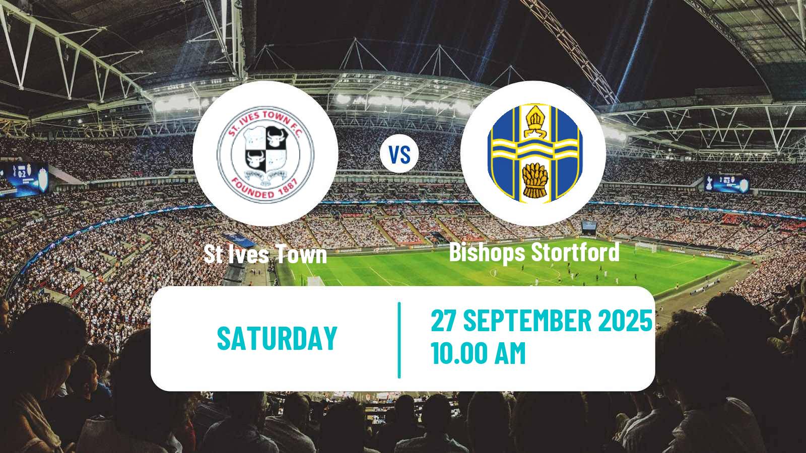 Football English Southern League Central Division St Ives Town - Bishops Stortford