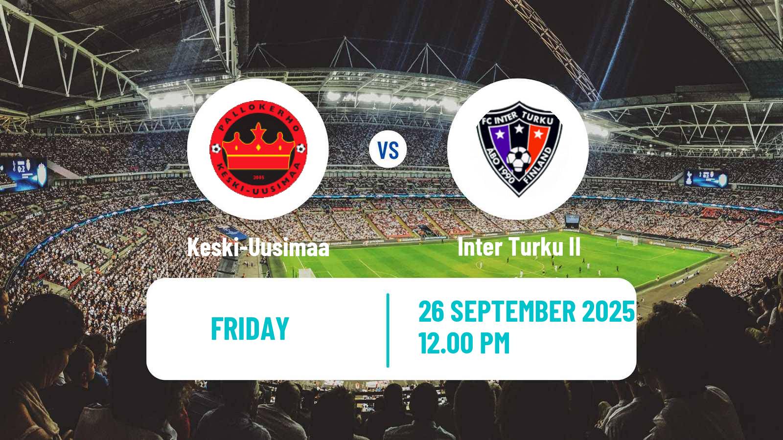 Football Finnish Ykkonen Keski-Uusimaa - Inter Turku II