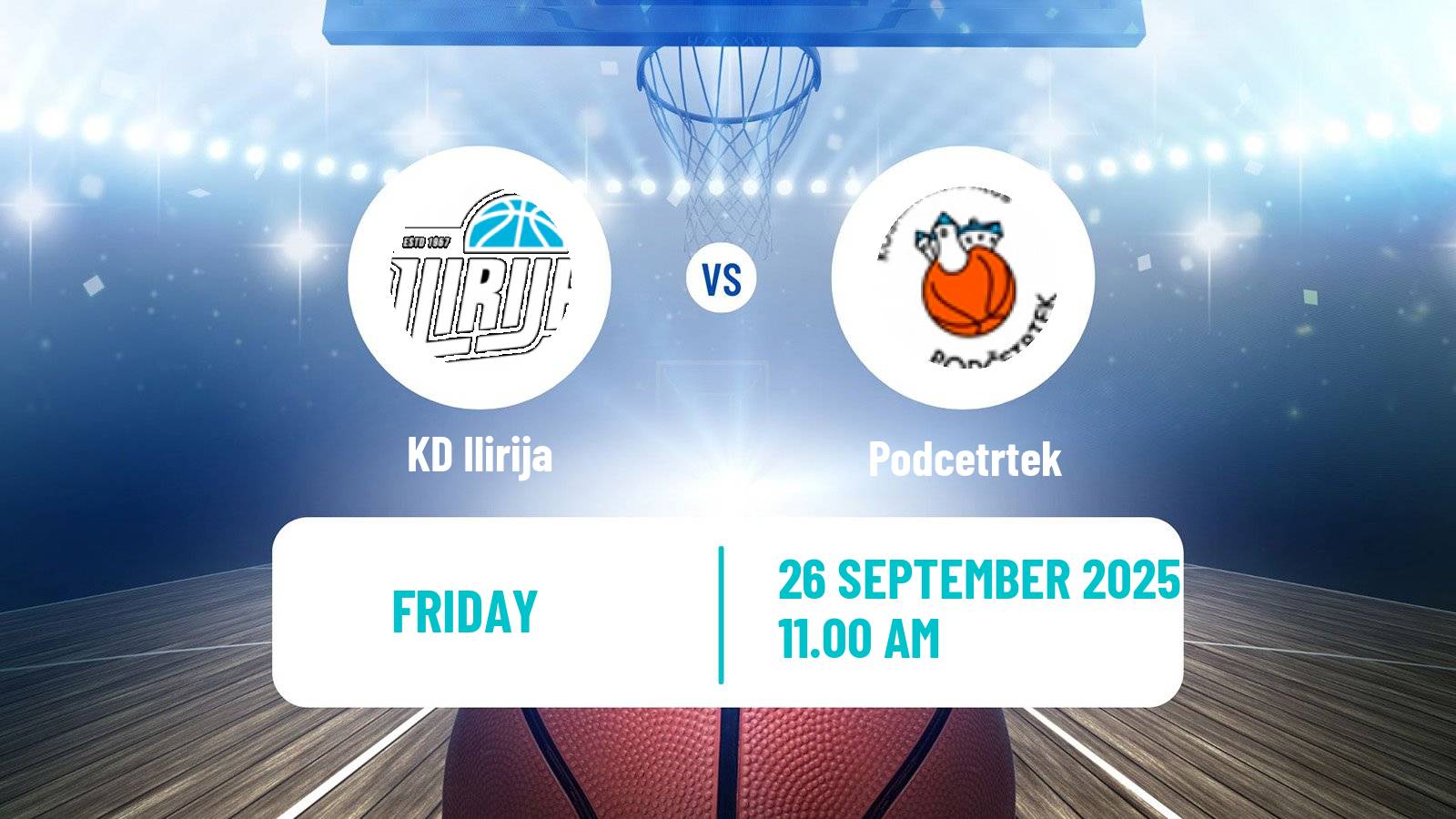 Basketball Slovenian Liga Basketball Ilirija - Podcetrtek