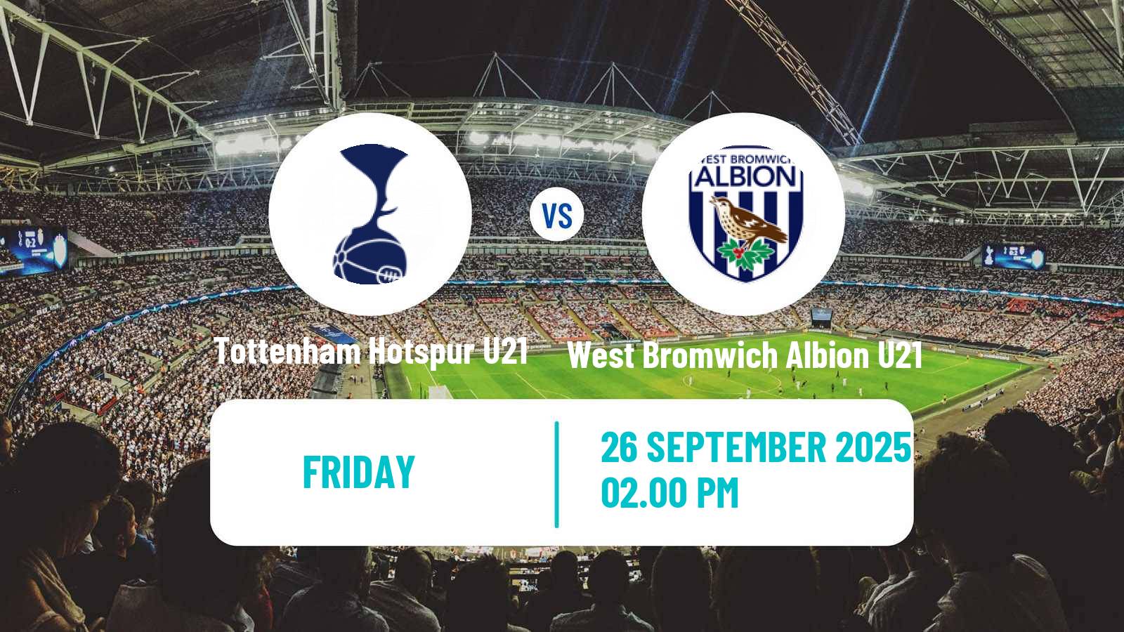Football English Premier League 2 Tottenham Hotspur U21 - West Bromwich Albion U21