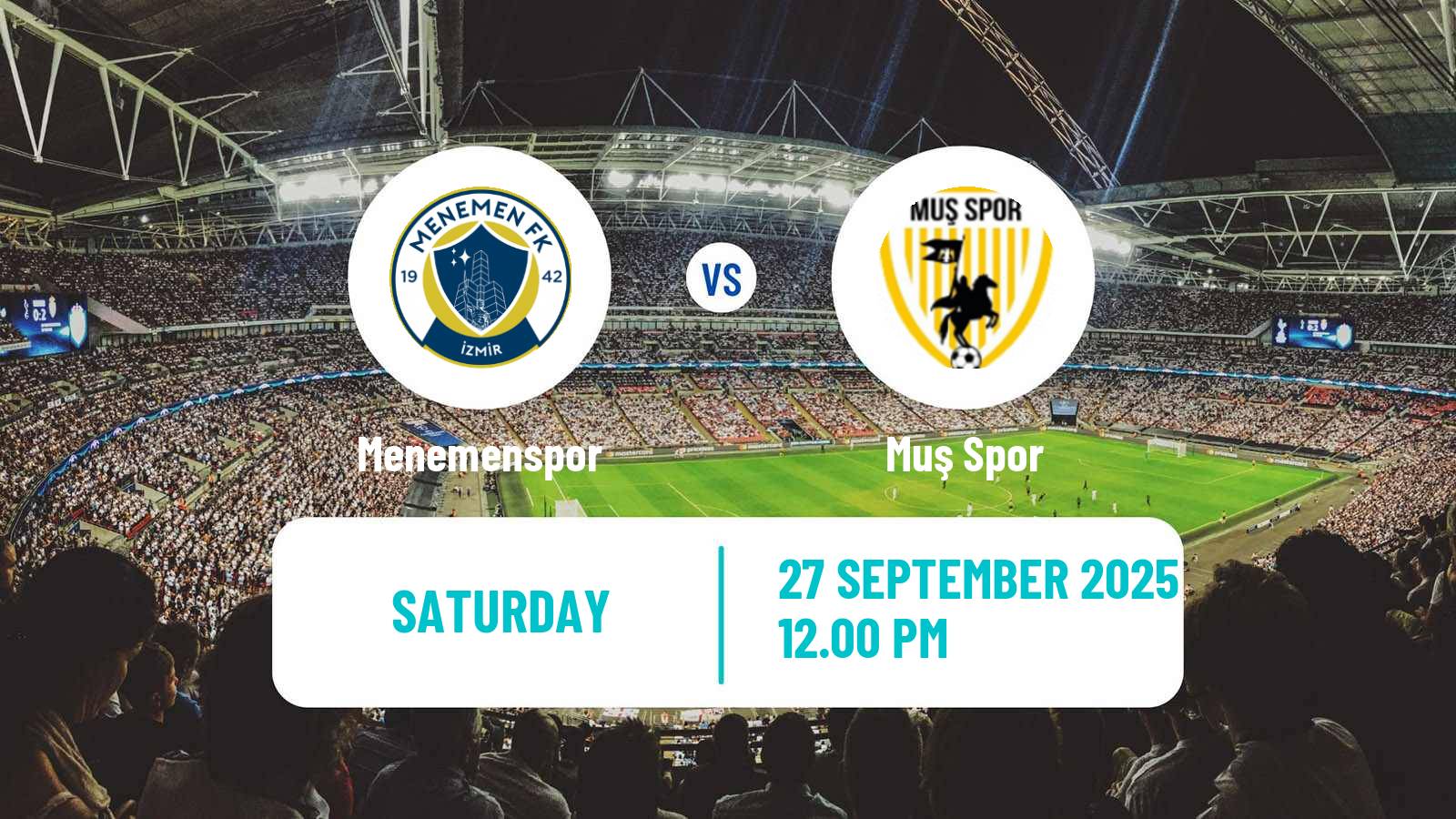 Football Turkish Second League Red Group Menemenspor - Muş Spor