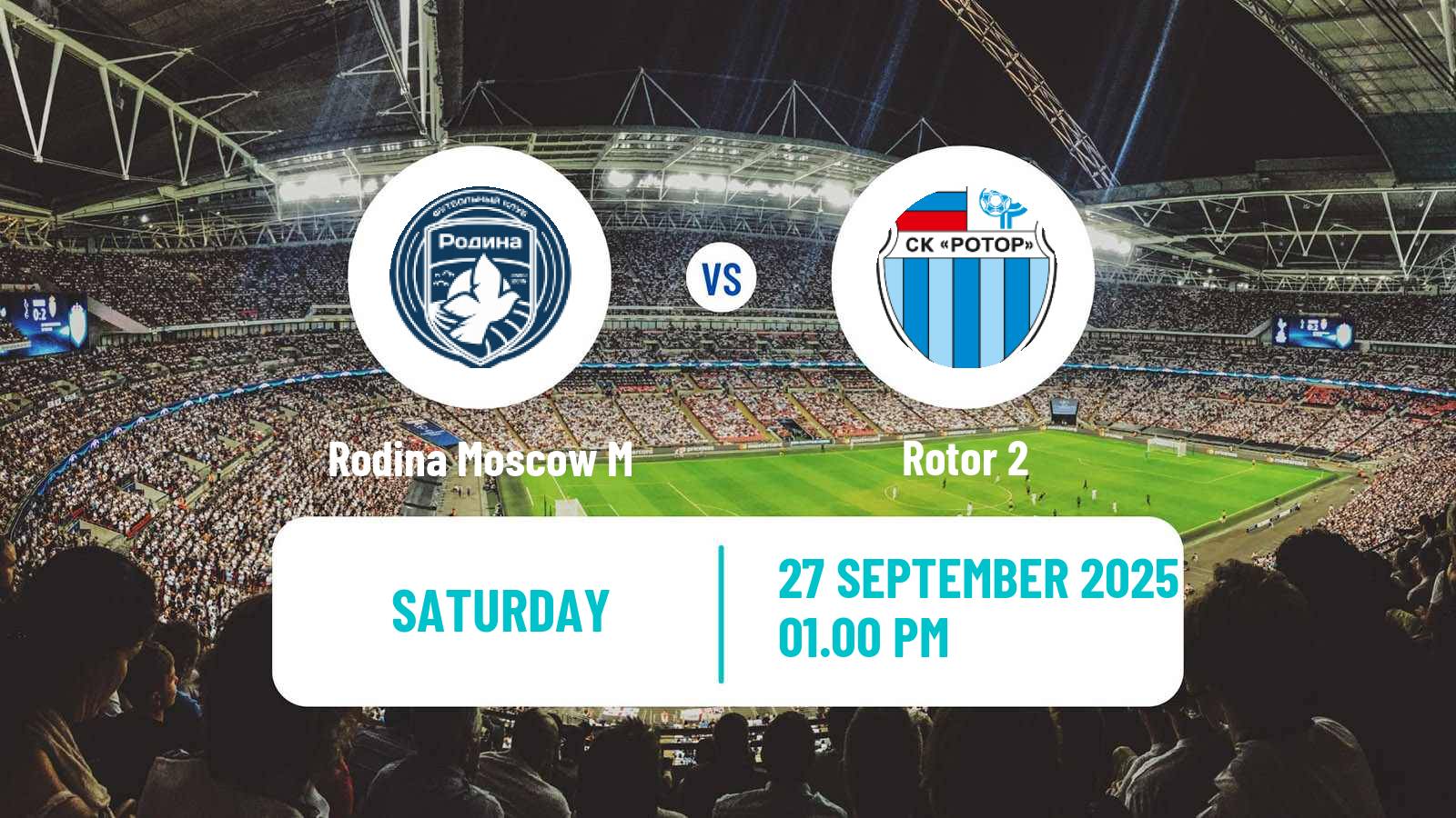 Football FNL 2 Division B Group 3 Rodina Moscow M - Rotor 2
