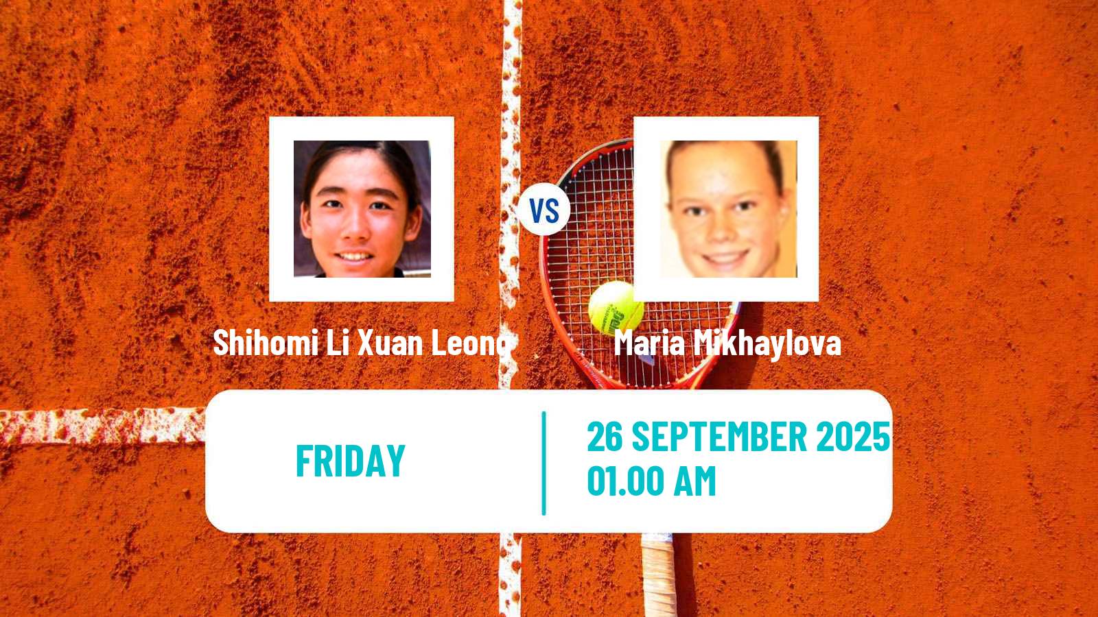 Tennis ITF W15 Gurugram 2 Women Shihomi Li Xuan Leong - Maria Mikhaylova