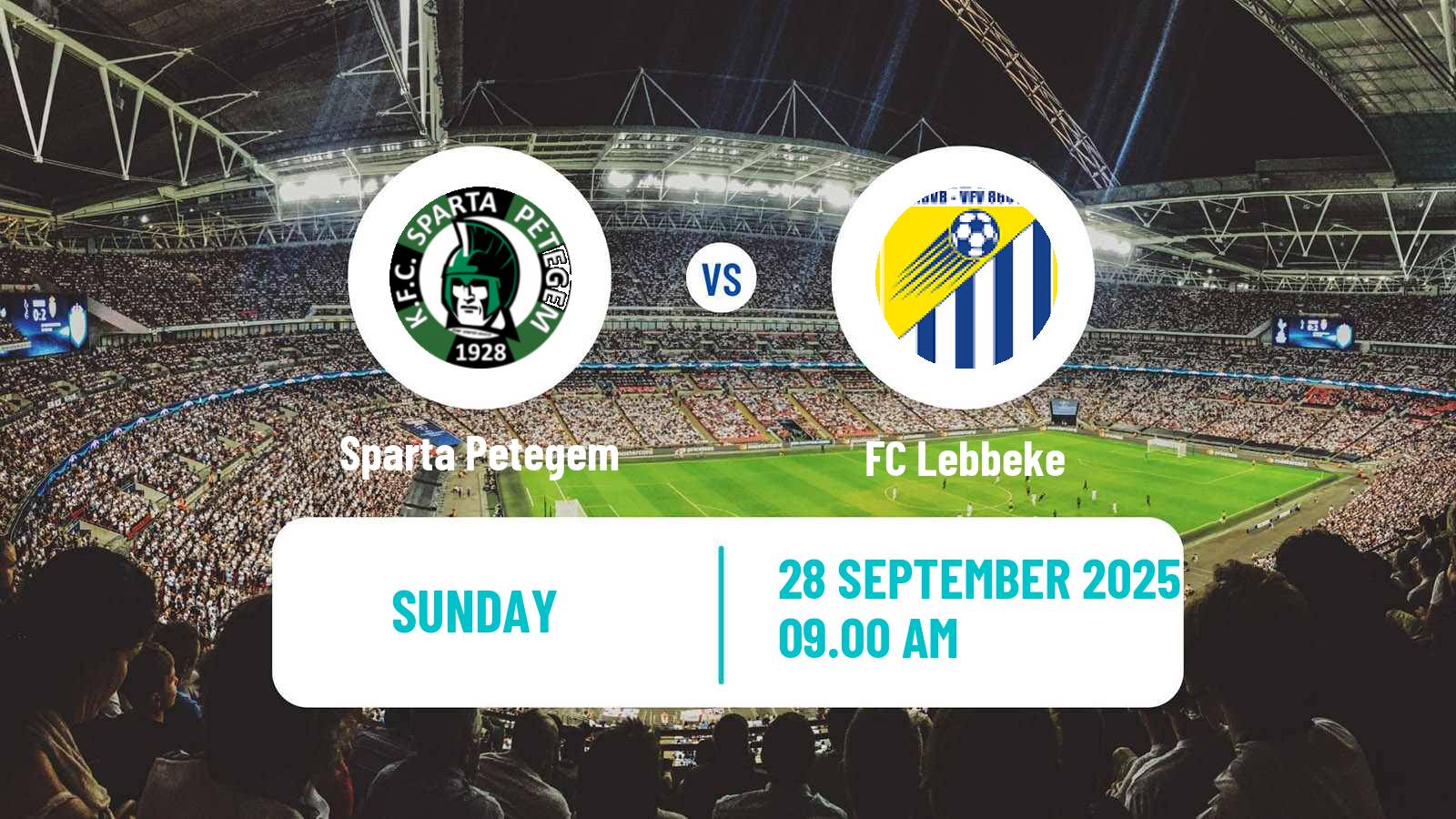 Football Belgian Second Amateur Division Group A Sparta Petegem - Lebbeke