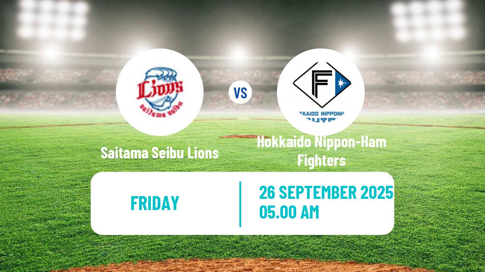 Baseball NPB Saitama Seibu Lions - Hokkaido Nippon-Ham Fighters