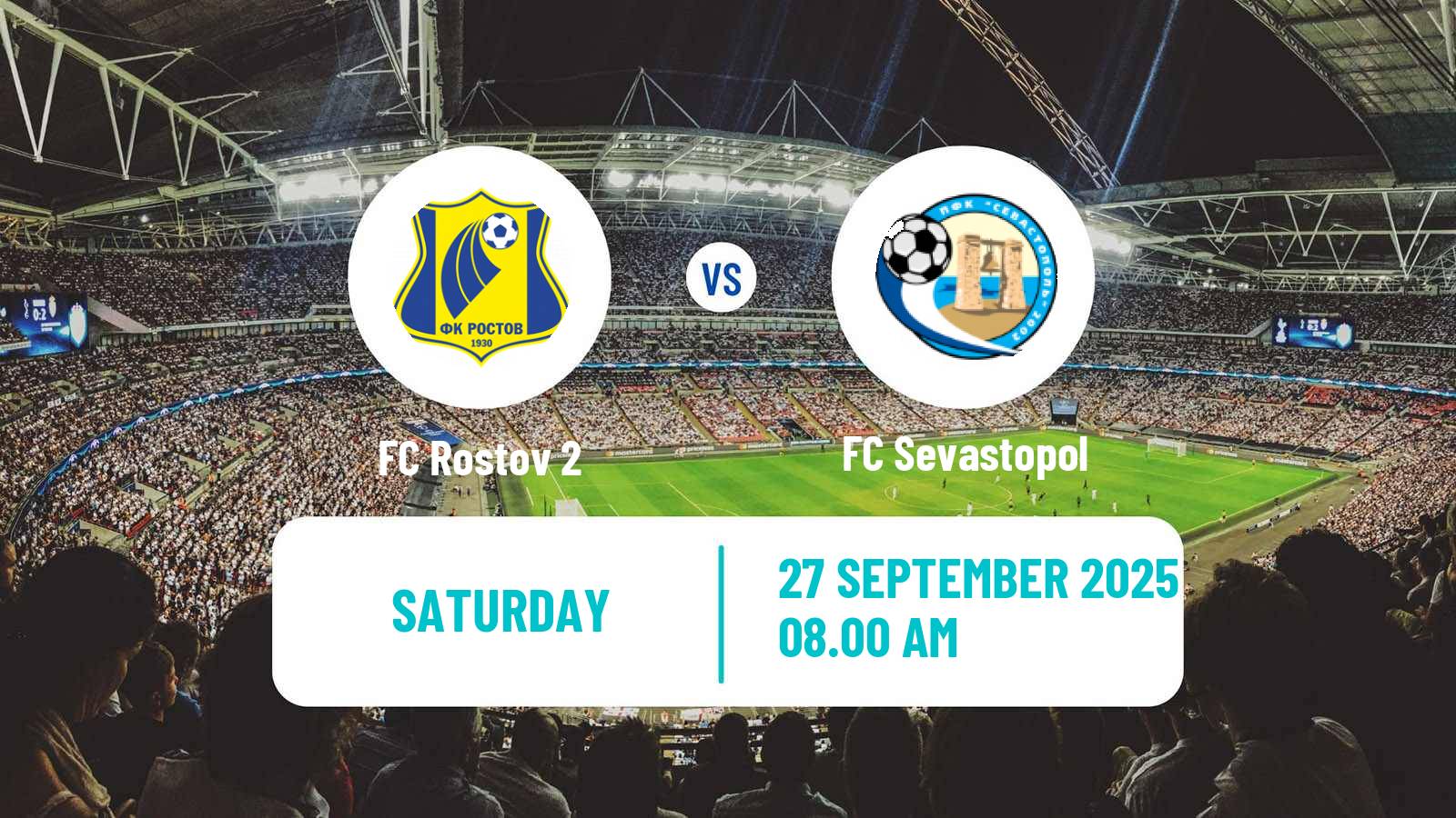 Football FNL 2 Division B Group 1 Rostov 2 - FC Sevastopol