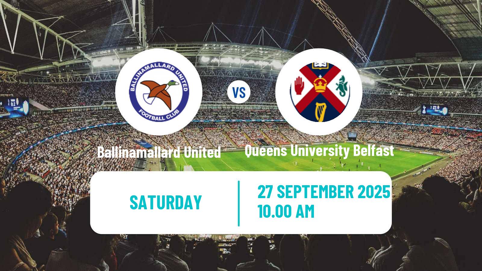Football Northern Irish Championship Ballinamallard United - Queens University Belfast