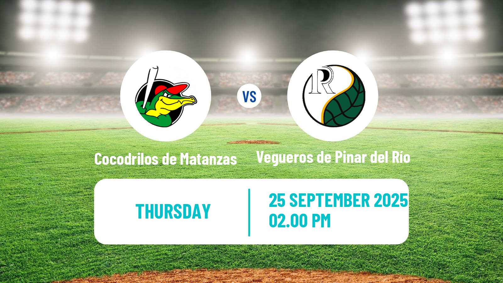 Baseball Cuba Serie Nacional Baseball Cocodrilos de Matanzas - Vegueros de Pinar del Río