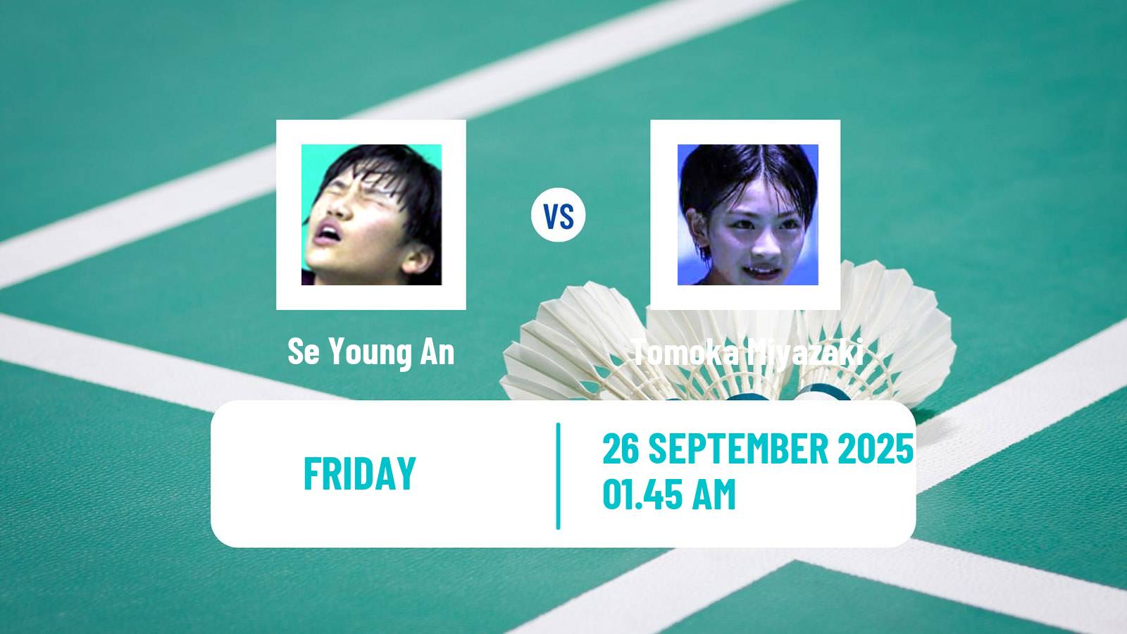 Badminton BWF World Tour Korea Open Women Se Young An - Tomoka Miyazaki