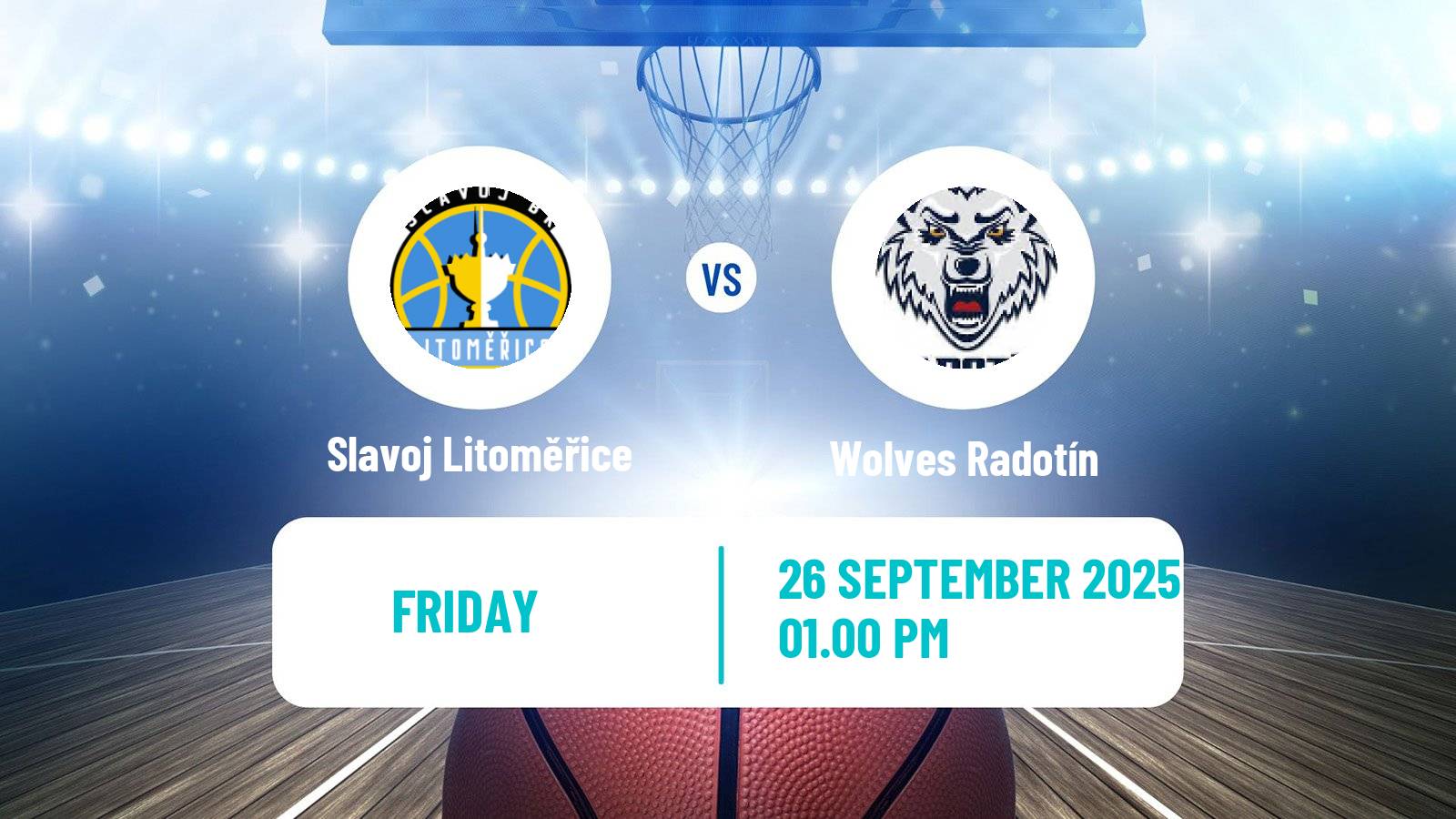 Basketball Czech 1 Liga Basketball Slavoj Litoměřice - Wolves Radotín
