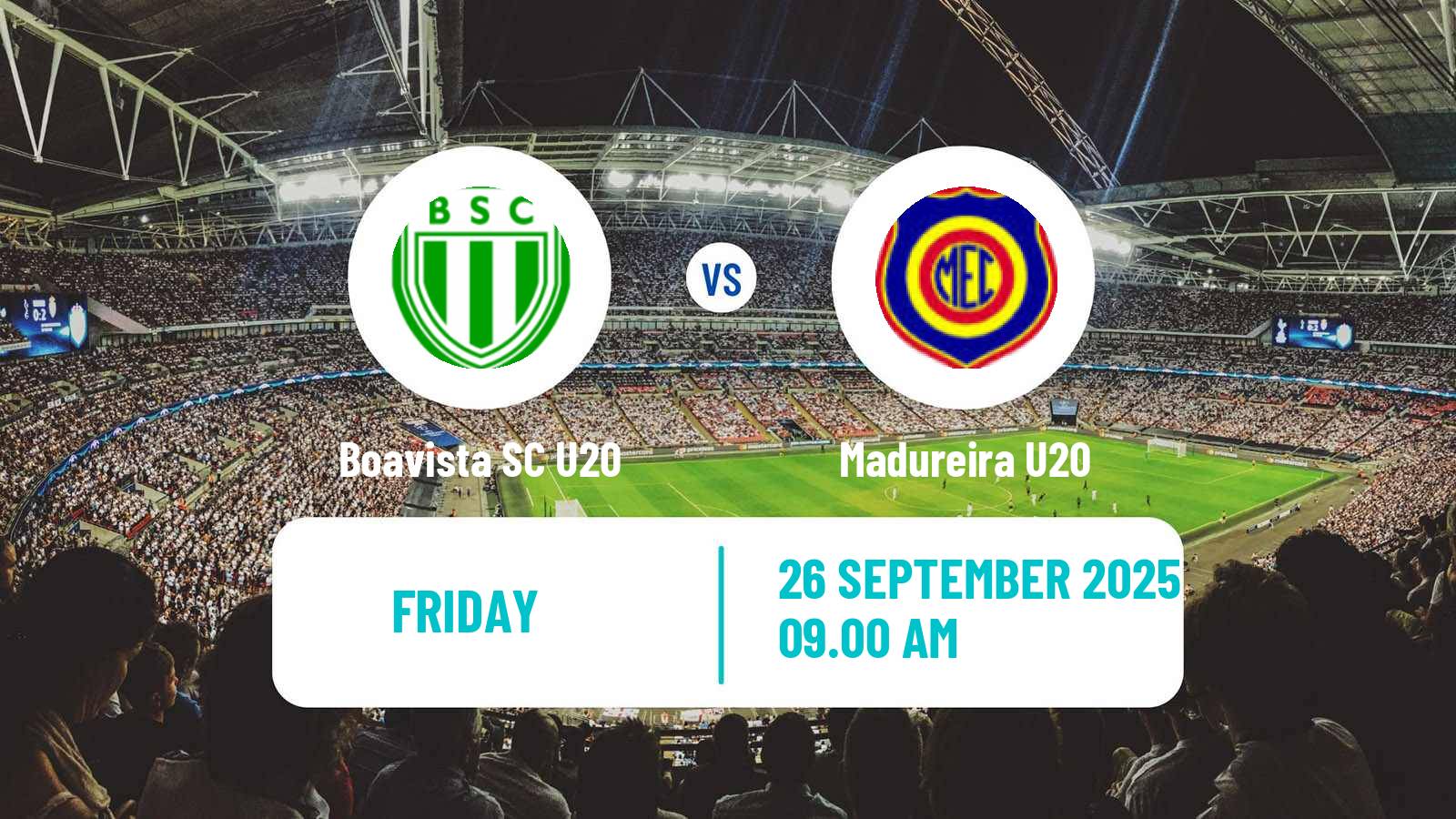 Football Brazilian Carioca U20 Boavista SC U20 - Madureira U20
