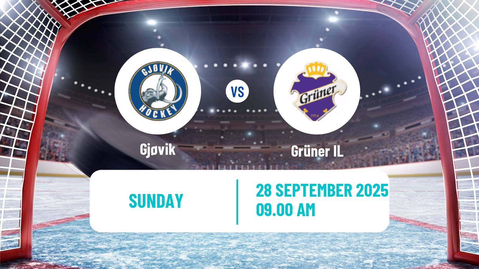 Hockey Norwegian Division 1 Hockey Gjøvik - Grüner