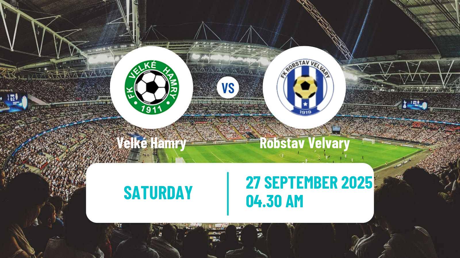 Football Czech CFL Group B Velké Hamry - Robstav Velvary