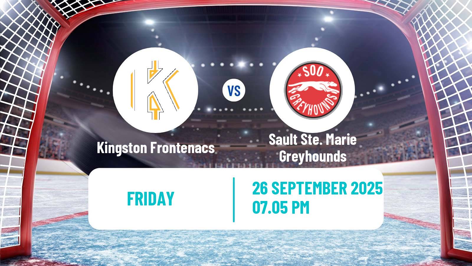 Hockey OHL Kingston Frontenacs - Sault Ste. Marie Greyhounds