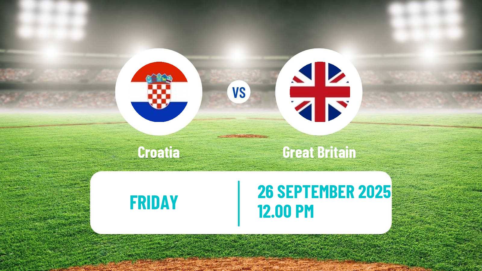 Baseball European Championship Baseball Croatia - Great Britain