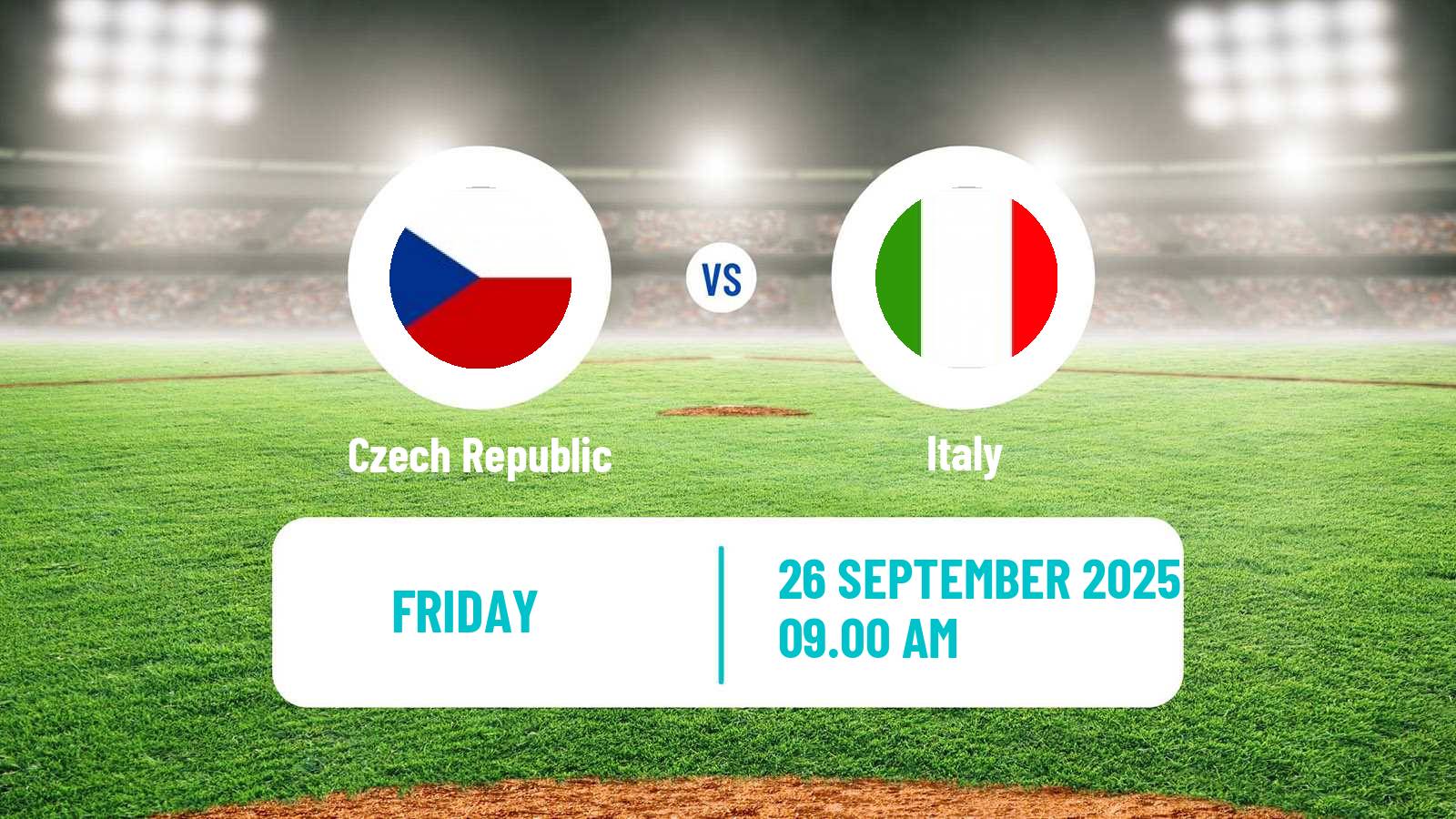 Baseball European Championship Baseball Czech Republic - Italy
