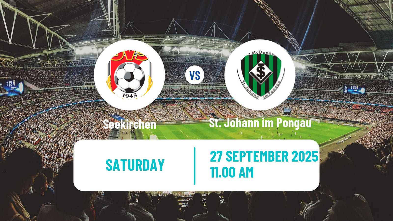 Football Austrian Regionalliga West Seekirchen - St. Johann im Pongau