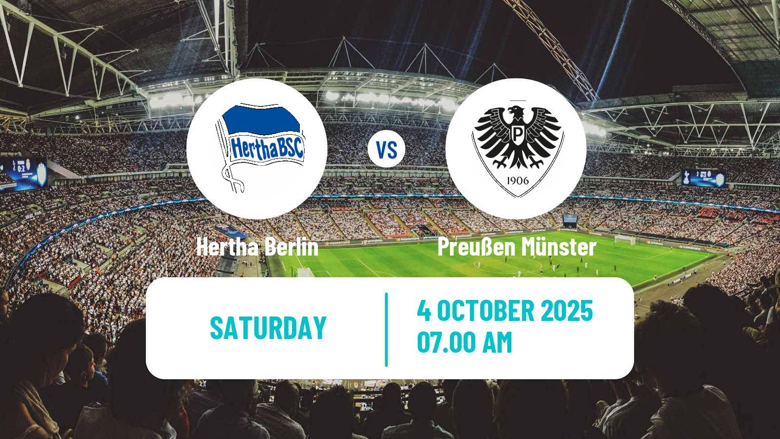 Football German 2 Bundesliga Hertha Berlin - Preußen Münster