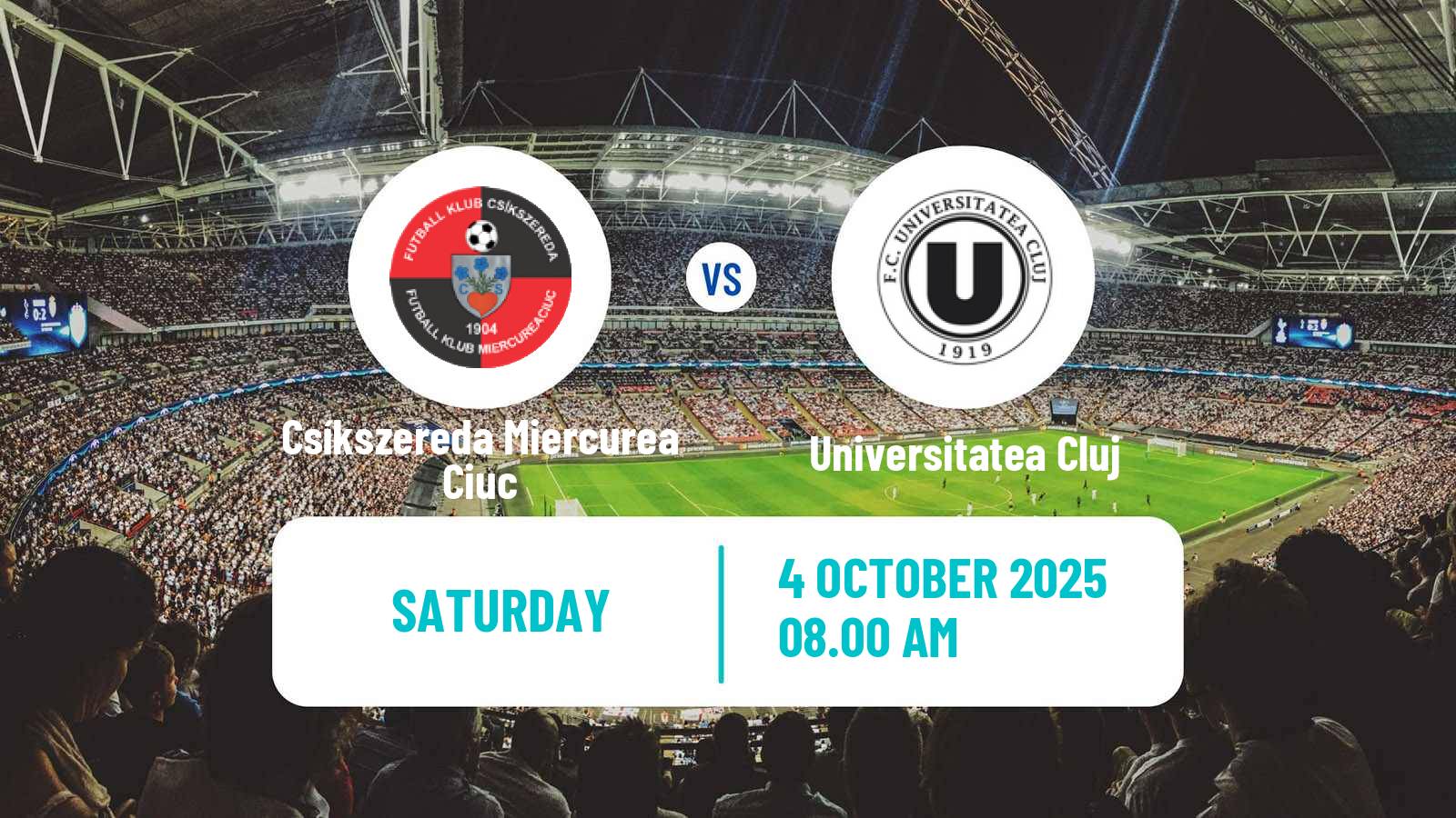 Football Romanian Liga 1 Csíkszereda Miercurea Ciuc - Universitatea Cluj