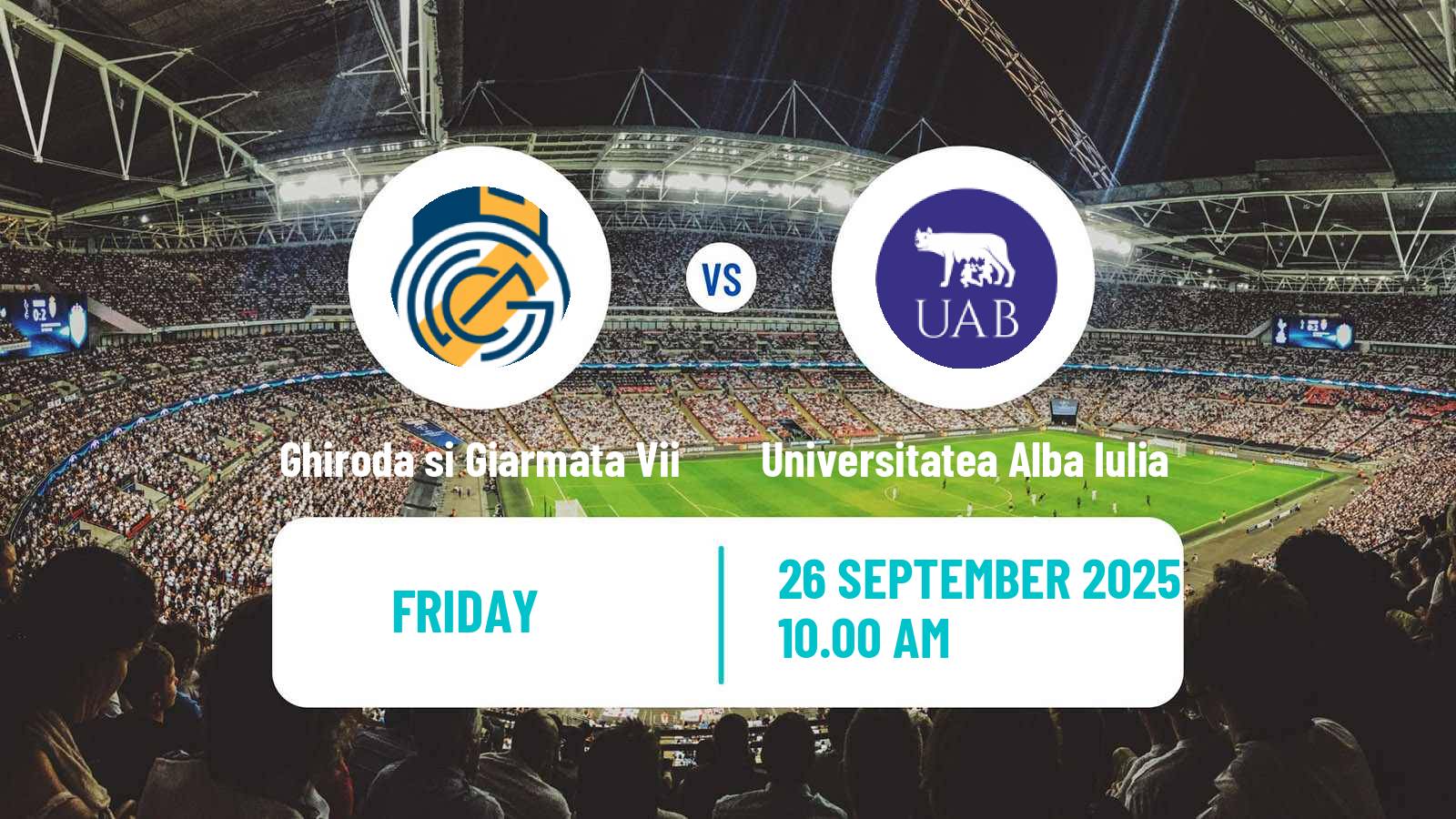 Football Romanian Liga 3 - Seria 7 Ghiroda si Giarmata Vii - Universitatea Alba Iulia