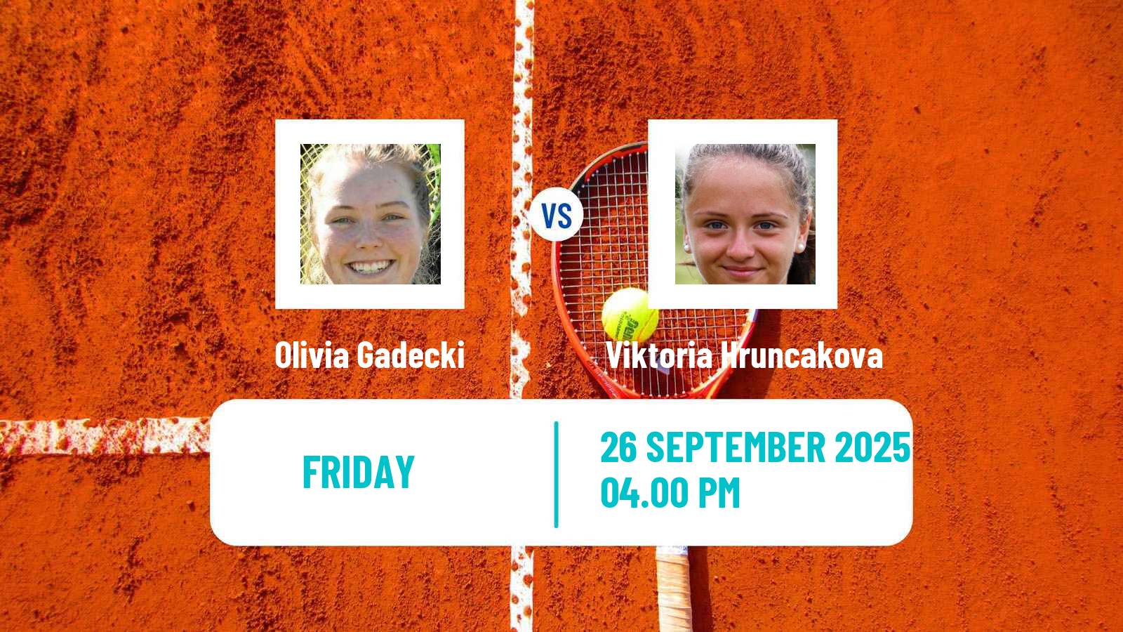 Tennis ITF W75 Templeton Ca Women Olivia Gadecki - Viktoria Hruncakova