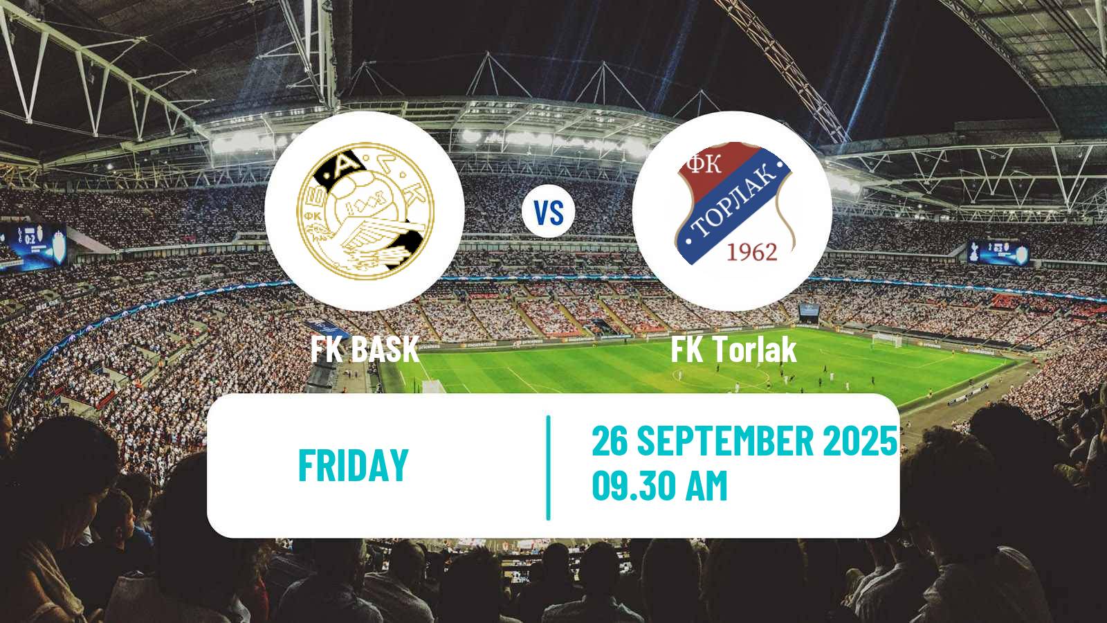 Football Serbian Srpska Liga - Belgrade BASK - Torlak